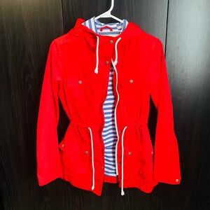Old Navy Red Utility Jacket with Hood
